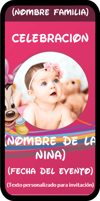 01 invitacion digital disney baby minnie 