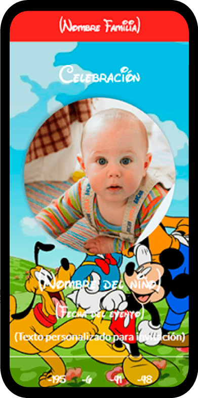 12 invitacion digital disney mickey mouse 