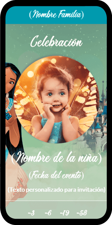 01 invitacion digital disney pocahontas