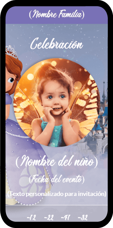 01 invitacion digital disney princesita sofia